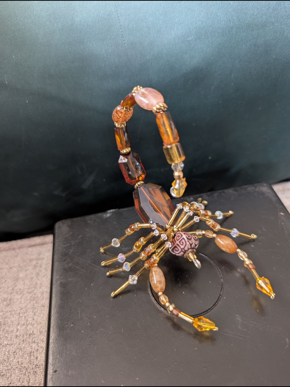 Handcrafted Amber Beaded Scorpion